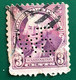 USA -UNITED-STATES-OF-AMERICA-STAMP Perforé  -Perforés,Perfin Perfins,Perforatis,Perforato, Perforated, Perforata - Perfins