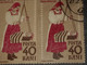 Delcampe - Errors Romania 1958  # MI 1740 A Printed With Errors  Traditional Popular Costume Țară Orașului Area - Plaatfouten En Curiosa