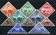 TANNU-TUVA 1934 (*) - Mi. 49-57 (I & II), Postage Stamps: Plane Over Landscapes With Animals | Air Post - Tuva