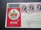 Delcampe - Quantas 2 Sonderbelege  1953 Coronation Elizabeth Rückseitig Weitere Marken Und Stempel Colony Of Singapore / Long Live - Malayan Postal Union