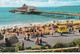 A18340 - BOURNEMOUTH PIER AND SANDS JOHN HINDE ORIGINAL POST CARD USED 1970 STAMP QUEEN ELIZABETH OF ENGLAND - Bournemouth (from 1972)