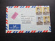 Indonesien 1980 By Air Mail Expres Pinang - Hamburg über Frankfurt Flughafen Rückseitig Weitere Stempel - Indonesia