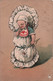 CPA Illustration D'un Bébé Debout Avec Une Margherite à La Main Et Un Bavoir Coeur - Disegni Infantili