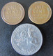 Etats-Unis / United States - 2 X One Wheat Cent 1947, 1958 + Quarter Dollar Bicentenial 1976 - Collections