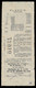 1938 BRAZIL BRASIL - LOTTERY TICKET BILHETE DE LOTERIA - LOTERIA FEDERAL DO BRASIL - Lottery Tickets
