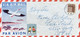 DANMARK 1954, USED COVER TO USA, SPECIAL AIRMAIL BIRD PICTURE, VIGNETTE CHILDREN LABEL! ROSKILDE CITY CANCELLATION. - Poste Aérienne