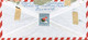 Delcampe - DANMARK 1954, USED COVER TO USA, SPECIAL AIRMAIL BIRD PICTURE, VIGNETTE CHILDREN LABEL! ROSKILDE CITY CANCELLATION. - Poste Aérienne