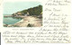 EARLY DAMAGED POSTCARD - BABBACOMBE BEACH TORQUAY WITH 1902 POSTMARK ST. MARYS CHURCH - Torquay