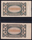 2x 2 Millionen Mark 23.7.1923 - KN 16 Mm + 18 Mm - Reichsbank (DEU-101a, B) - 2 Millionen Mark