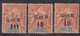 GUADELOUPE - 1903 - YVERT N° 46+46A+46C * MH - COTE = 43 EUR. - - Unused Stamps