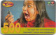 Greenland - Tusass - Girl With Mobile, GSM Refill 500kr. Exp. 21.04.2007, Used - Groenlandia