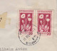 France French Embassy Legation In Sofia Cover Registered W/Mi-Nr.879/2x20st. (Papaver-Flower) Stamp 1956 Bulgaria /ds672 - Lettres & Documents