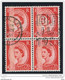 GREAT  BRITAIN: 1960/72  ELIZABETH  II° -  2 1/2 P. BLCK  4  USED  STAMPS  - PHOSPHORUS  ON  THE LEFT - YV/TELL. 330 BBb - Varietà, Errori & Curiosità