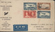 New Zealand By Air Mail FDC First Day Cover Trans Pacific Airmal Service Auckland To London CAD Auckland 28 DEC 37 - Luftpost