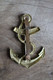 Insigne De Coiffure Ancre De Marine Ancienne Casque Colonial - Other & Unclassified