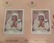 India 1997 Error Mother Teresa Speed ​​Post 2 Miniature Sheets Right One Is "DRY PRINT" MS MNH - Mère Teresa
