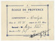 MARSEILLE - Ecole De Provence - 3 Bulletins / 1 "Premier" / 2 "Second" - 9 Cm X 11,8 Cm - 1958/59 - Diploma's En Schoolrapporten