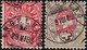 Heimat OW Engelberg  Poststempel Auf Telegraphen-Marke 10 + 25 Rp. Zu#14+15 - Telegraph