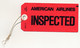 Etiquette Pour Bagage - AMERICAN AIRLINES - INSPECTED - Etiquetas De Equipaje