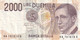 DUEMILA LIRE BANCA D'ITALIA 1990 OCT 3 2000 LIRE BANKNOTE - 2.000 Lire