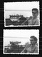 2x Orig. Foto 1959, Blick Aus Biergarten Restaurant Hamburg Blankenese Süllberg, Schiff, Dampfer, Frachtschiff Auf Elbe - Blankenese