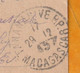 1945 - Pénurie De Timbre 2e Guerre Mondiale - Enveloppe Mignonnette De Tananarive RP Vers Anjoly - Lettres & Documents