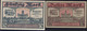 2x Zeulenroda: 10 + 50 Mark 16.12.1918 - Entwertet - Collections