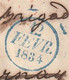1834 - Enveloppe Pliée De PARIS (dateur) Vers Tournay Tournai Puis Mons, Belgique - Taxe 35 !!! - 1701-1800: Précurseurs XVIII