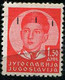602. Yugoslavia Kingdom Of 1935 King Petar II ERROR A Line Overhead MH Michel 304 - Sin Dentar, Pruebas De Impresión Y Variedades