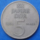 DDR · GDR - 5 Mark 1969 "20th Anniversary DDR" KM# 22.1 German Democratic Republic (1948-1990) - Edelweiss Coins - 5 Mark