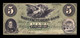 Estados Unidos United States 5 Dollars 1862 Manufacturers Bank Georgia MBC - AVF - Devise De La Confédération (1861-1864)