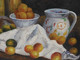 Delcampe - *BELLE HUILE SUR TOILE NATURE MORTE AUX POMMES Signée PERRY Encadrée Déco E - Huiles