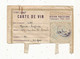 JC, Titre 3467 ,carte De Vin, Région Parisienne , Campagne 1946-1947, épicerie ,crémerie T. Boutier,SAINTDENIS,Seine - Ohne Zuordnung