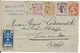 1916 Affranchissement Croix Rouge Et Orphelin De Guerre + Vignette Verdun Et Noël 1916 (dos) Hyères (83) Pour Dives (14) - 1877-1920: Semi Modern Period