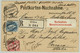 Schweiz 1903, Kreuz Und Wertziffer Mit Stehende Helvetia, Postkartennachnahme Oerlikon - Ferrara (Italien) - Covers & Documents