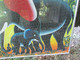 Delcampe - PUZZLE MONTE SOUS VERRE ENCADRE 51 X 71 Cm ART AFRICAIN FAMILLE ELEPHANT - Rompecabezas