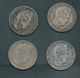 Lot 4 Pieces 5 Francs  Louis Philippe 1er  , 1840 B , 1837 K , 1835 A, 1833 W  -  Pic 79 - 5 Francs