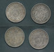 Lot 4 Pieces 5 Francs  Napoleon Lauré   , 1869 B, 1868 A , 1868 B ,  1867 B   -  Pic 82 - 5 Francs