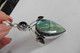 Delcampe - Neuf - Grand Pendentif En Argent 925 Style Art Nouveau Serti Grosse Labradorite Et Améthystes - Pendants