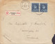 Belgium Registered Recommandée Label ANTWERPEN 1935 Cover Lettre Brotype FREDERICIA Denmark 2x Big Montenez - 1929-1941 Gran Montenez