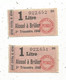 Coupon, Office Central De Répartition Des Produits Industriels, 1 LITRE ALCCOL A BRULER, 1948, 2 Scans, LOT DE 2 - Ohne Zuordnung
