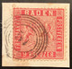 Baden Mi 12 TADELLOS  Geprüft Stegmüller BPP 1860 9 Kr Karmin Gestempelt 57 Heidelberg Briefstück (Bade XF - Oblitérés