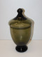 Delcampe - *ANCIEN POT COUVERT VERRE FUME VINTAGE Années 70 JUS De GRENIER COLLECTION    E - Vasen