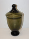 Delcampe - *ANCIEN POT COUVERT VERRE FUME VINTAGE Années 70 JUS De GRENIER COLLECTION    E - Vasen