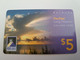 BERMUDA  $5,-,-NORTH ROCK   BERMUDA / SKY SCENE  DIFFERENT BACK/   PREPAID CARD  Fine USED  **11268** - Bermuda