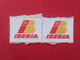 AIRLINES LÍNEAS AÉREAS BAGGAGE TAG AIR LINES IBERIA ESPAÑA EQUIPAJE..SPAIN AVIATION LOTE DE 2 ANTIGUAS ETIQUETAS ESPAGNE - Étiquettes à Bagages