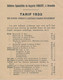 Grenoble (38) Enveloppe 1932 Bordereau D'expédition Et Tarif (le Tout En Très Bon état) Laboratoires Auguste Vincent - Droguerie & Parfumerie