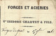 1860 FORGES ET ACIERIES VEUVE ISIDORE CHARVET & Fils  « Le Gua » Rénage Isère LETTRE DE VOITURE ROULAGE TRANSPORT - 1800 – 1899