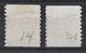 CANADA...KING GEORGE V..(1910-36.)...TWO COIL STAMPS ,ONE SHOWING RED LINE ON LEFT....USED... - Coil Stamps