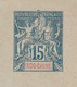 Indochine -  Entier Postal Enveloppe Type Groupe 15 Centimes Bleu Sur Papier Vert Pâle - Altri & Non Classificati